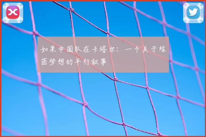 如果中国队在卡塔尔:一个关于绿茵梦想的平行叙事